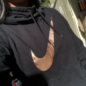 UNISEX Nike Hoodie with Gold Swish